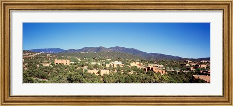 Framed High angle view of a city, Santa Fe, New Mexico, USA Print