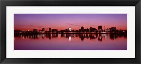 Framed USA, Pennsylvania, Harrisburg at Dusk Print