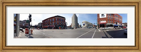 Framed Buildings in a city, Wicker Park and Bucktown, Chicago, Illinois, USA Print