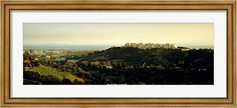 Framed High angle view of a city, Santa Monica, Los Angeles County, California, USA Print