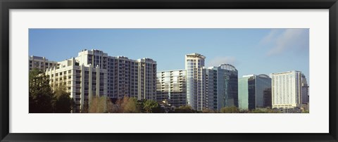 Framed Skyscrapers in a city, Lake Eola, Orlando, Orange County, Florida, USA Print