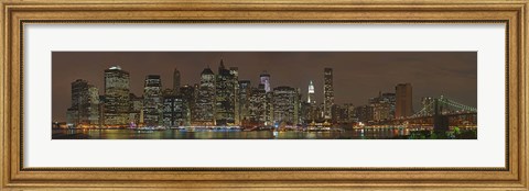 Framed Skyscrapers in Lower Manhattan at Night 2011 Print