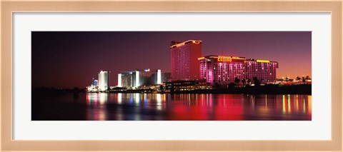 Framed Casinos at the waterfront, Laughlin, Nevada Print