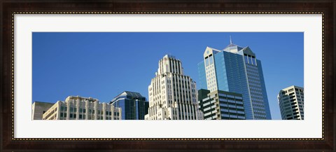 Framed Close up of buildings in Downtown Kansas City, Missouri Print