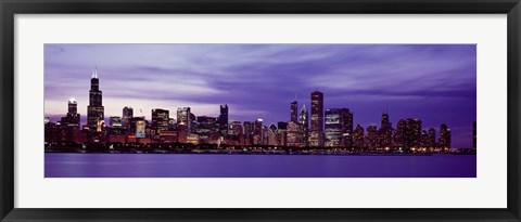 Framed Chicago in Purple Print