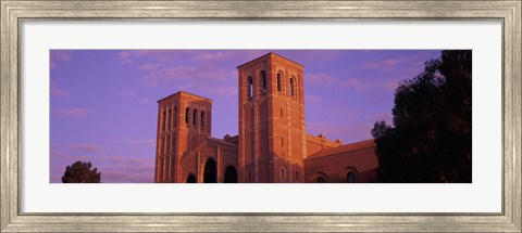 Framed Low angle view of Royce Hall at university campus, University of California, Los Angeles, California, USA Print