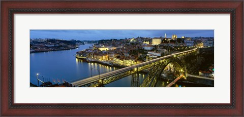 Framed Bridge across a river, Dom Luis I Bridge, Oporto, Portugal Print