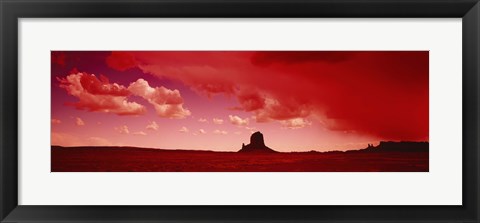 Framed Storm clouds over a landscape, Utah, USA Print