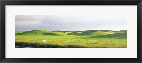 Framed Eden Train Stop, Palouse, Whitman County, Washington State, USA Print