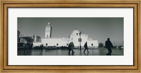 Framed Cars parked in front of a mosque, Jamaa-El-Jedid, Algiers, Algeria Print