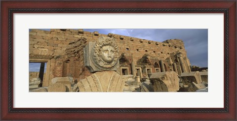 Framed Statue in an old ruined building, Leptis Magna, Libya Print