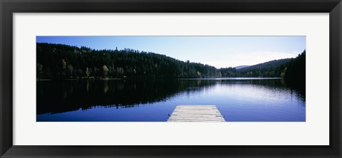 Framed Pier on a lake, Black Forest, Baden-Wurttemberg, Germany Print