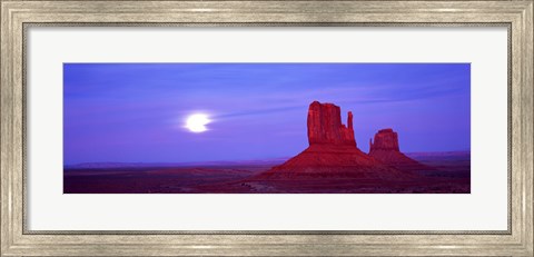 Framed East Mitten and West Mitten buttest, Monument Valley, Utah Print