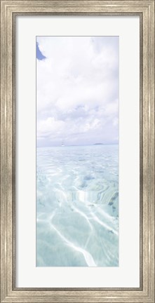 Framed Rippled pattern on blue water surface, Cinnamon Bay, St. John, US Virgin Islands Print