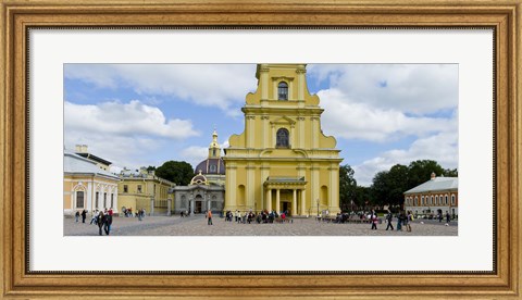 Framed Facade of a cathedral, Peter and Paul Cathedral, Peter and Paul&#39;s Fortress, St. Petersburg, Russia Print