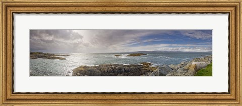 Framed Clouds over the sea, Towards Rum and Isle Of Skye, Mallaig, Highlands Region, Scotland Print