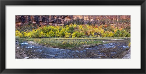 Framed Virgin River at Big Bend, Zion National Park, Springdale, Utah, USA Print