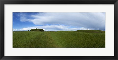 Framed Hill of Tara, Showing a Distant Lia Fail Stone, County Meath, Ireland Print