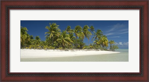 Framed Tapuaetai Motu, Aitutaki, Cook Islands Print