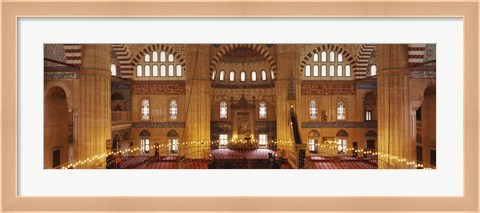 Framed Interiors of a mosque, Selimiye Mosque, Edirne, Turkey Print
