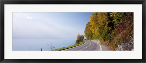 Framed Road, Lake, Brienz, Switzerland Print