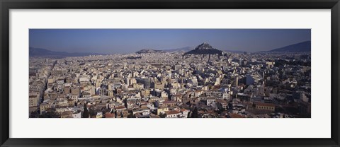 Framed View Of Licabetus Hill and City, Athens, Greece Print