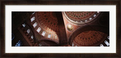 Framed Turkey, Istanbul, Suleyman Mosque, interior domes Print