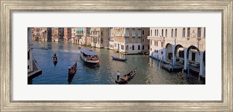 Framed Gondolas on the Water, Venice, Italy Print