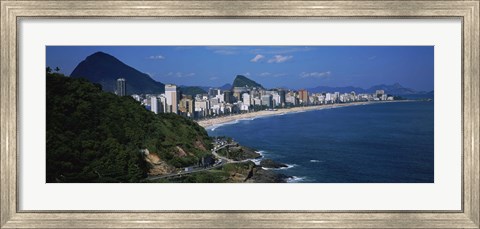 Framed Buildings On The Waterfront, Rio De Janeiro, Brazil Print