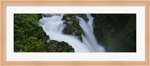 Framed High angle view of a waterfall, Sol Duc Falls, Olympic National Park, Washington State, USA Print