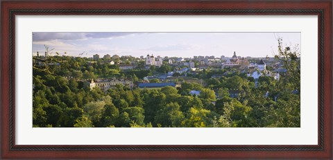 Framed High angle view of a city, Vilnius, Trakai, Lithuania Print