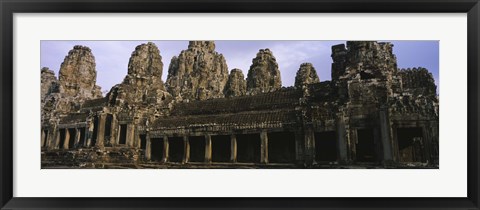 Framed Facade of an old temple, Angkor Wat, Siem Reap, Cambodia Print