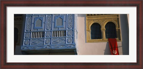 Framed Low angle view of a window of a building, Medina, Kairwan, Tunisia Print