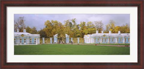 Framed Lawn in front of a palace, Catherine Palace, Pushkin, St. Petersburg, Russia Print