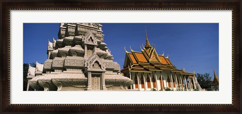 Framed Pagoda near a palace, Silver Pagoda, Royal Palace, Phnom Penh, Cambodia Print