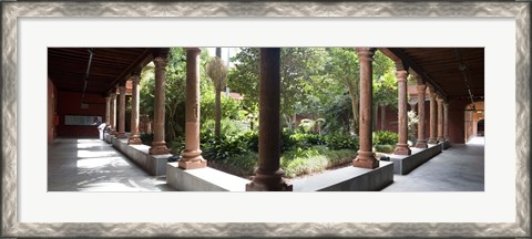 Framed Colonnade of a church, Church Of San Agustin, San Cristobal De La Laguna, Tenerife, Canary Islands, Spain Print