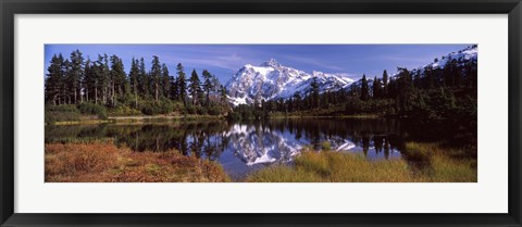 Framed Mt Shuksan, Picture Lake, North Cascades National Park, Washington State, USA Print