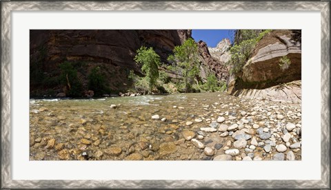 Framed North Fork of the Virgin River, Zion National Park, Washington County, Utah, USA Print