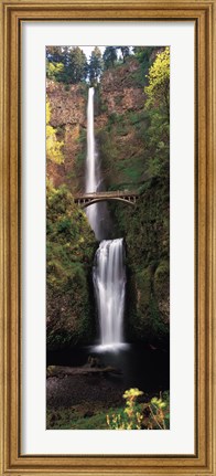 Framed Waterfall in a forest, Multnomah Falls, Columbia River Gorge, Multnomah County, Oregon, USA Print