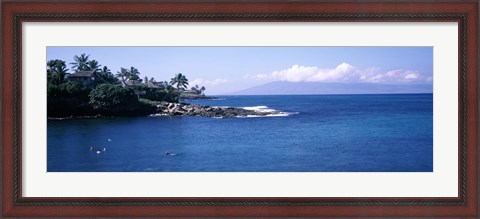 Framed Resort at a coast, Napili, Maui, Hawaii, USA Print