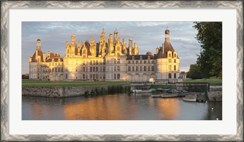 Framed Castle at the waterfront, Chateau Royal de Chambord, Chambord, Loire-Et-Cher, Loire Valley, Loire River, Centre Region, France Print