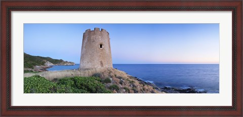 Framed Saracen Tower, Costa del Sud, Sulcis, Sardinia, Italy Print