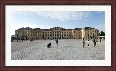 Framed Tourists at a palace, Schonbrunn Palace, Vienna, Austria Print