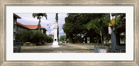 Framed Clock tower in a city, Victoria, Mahe Island, Seychelles Print