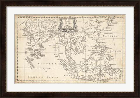 Framed Map of East Indies Print