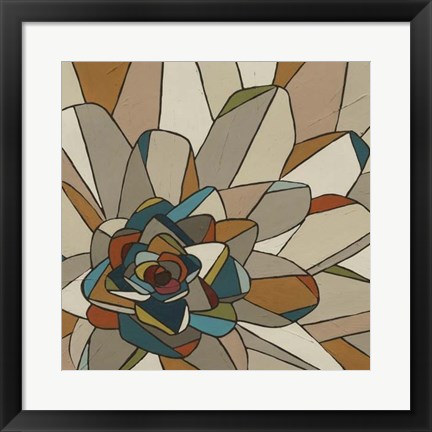 Framed Stained Glass Floral II Print