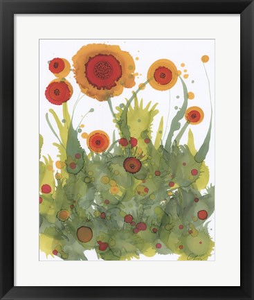 Framed Poppy Whimsy II Print