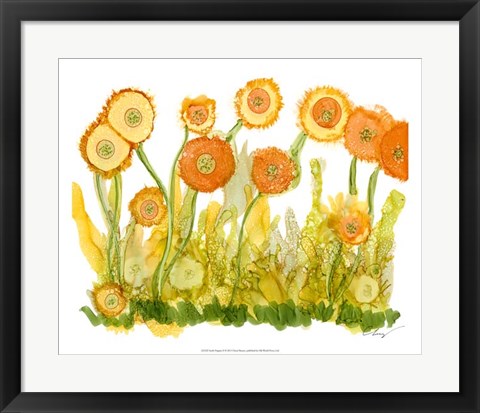 Framed Sunlit Poppies II Print