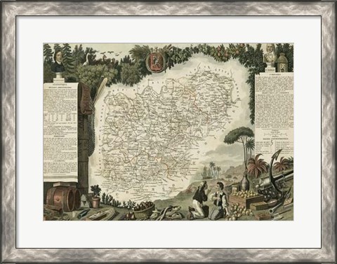 Framed Atlas Nationale Illustre VII Print