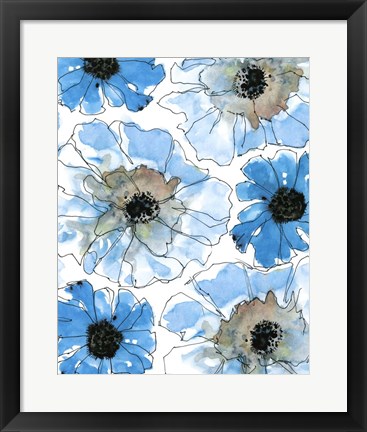 Framed Water Blossoms II Print